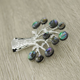 Брошь Дерево-3 перламутр гелиотис - Agat77 фото 2