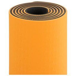 Коврик для фитнеса и йоги Sangh, нескользящий, 183×61×0.6 см, оранжевый, чёрный