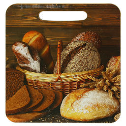 Доска разделочная деревянная "Хлеб" 21х19,5х0,6см (Россия)