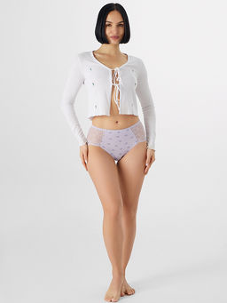 Цена за 2 штуки! Трусы женские макси кружевные с принтом в сердечко - Mark formelle фото 6