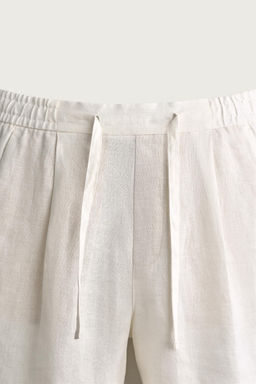 BERMUDA RELAXED FIT 100% LINO / Blanco - Zara фото 12