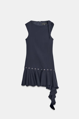 ASYMMETRIC SHORT DRESS WITH STUDS - Zara фото 6