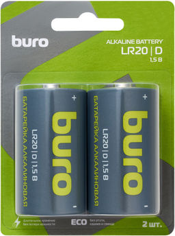 Батарейка BURO D LR20 алкалин. 1,5 V 2 шт/упак