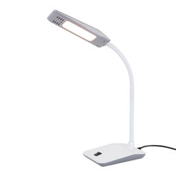TLD-545 Grey-White/LED/350Lm/3500K Светильник настольный, 4W. Механический выключатель. Серый с белым. ТМ Uniel