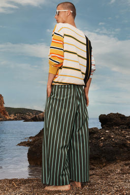 LIMITED EDITION STRIPED WIDE-LEG TROUSERS - Zara фото 5