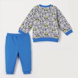 CRB wear/CSNB 90007-11 Комплект для мальчика (джемпер, брюки), светло-серый меланж/Ex.Cherubino  фото 5