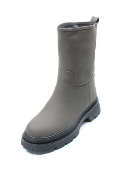 04-C187M Ботинки зимние женские (натуральная кожа (нубук) натуральный мех)