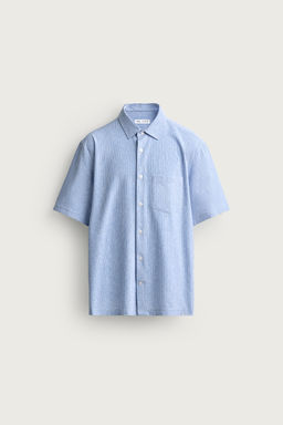 CAMISA REGULAR FIT CONFORT / Blanco / Marino - Zara фото 5