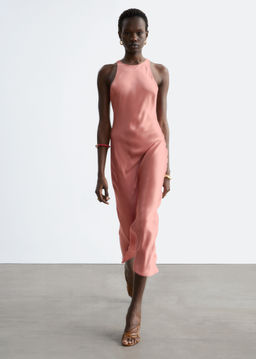 Vestido midi de sat?n sin mangas - H&m фото 4