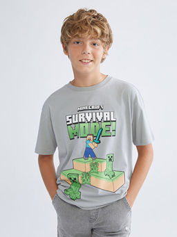 Minecraft Bask?l? Erkek ?ocuk Ti??rt