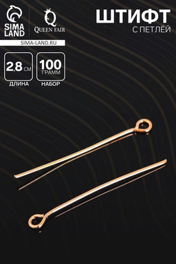 Штифт с петлёй СМ-1083, 2.8 см, (набор 100 г), цвет золото