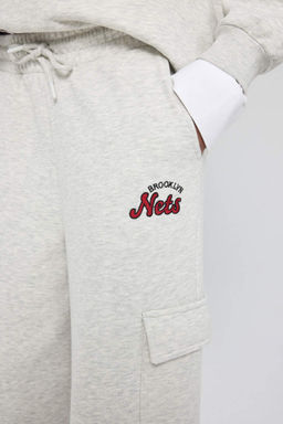 DeFactoFit NBA Brooklyn Nets Широкие спортивные штаны с карманом  фото 6