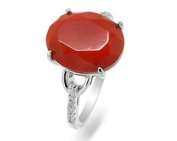 Кольцо из серебра коралл, МЦВ950