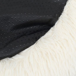 Лежанка для собак и кошек, длинный мех, 80 х 80 х 25 см, молочная - Пижон фото 13