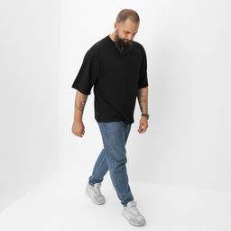 Футболка мужская MIST «Русский стиль», черный, р. 52