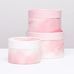 Набор шляпных коробок 3 в 1 Сердце , завальцованная, 16 х 10, 14 х 9, 13 х 8,5 см