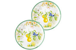 Набор тарелок 2 пр. 16*16*2 см, Лимоны NEW BONE CHINA