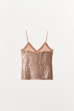SEQUIN STRAPPY TOP - Zara фото 5
