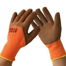 Перчатки Утепленные Вспененые Коричневые Полный облив, арт. 0030 в уп-10 ПАР (ЦЕНА ЗА ПАРУ!)