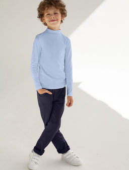 VILATTE / Водолазка из премиального хлопка с эластаном для девочек/мальчиков  фото 2