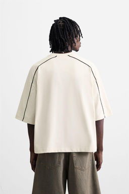 CONTRAST PIPED TRIM SWEATSHIRT - Zara фото 3
