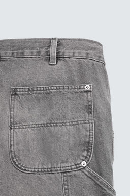 JEANS BOLSILLO CARPINTERO LAVADO / Gris - Zara фото 10
