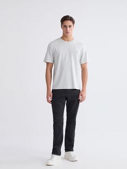 Bisiklet Yaka Bask?l? Erkek Ti??rt