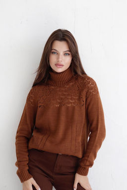 10073 Свитер с альпакой кофейный - Martichelli фото 35
