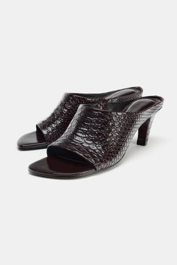 SANDALIA PIEL MULE LIMITED EDITION / Marr?n Chocolate - Zara фото 5