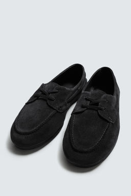 LEATHER DECK SHOES WITH VIBRAM® SOLE AARON LEVINE X ZARA