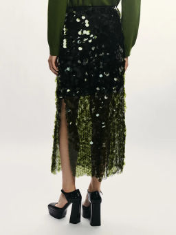 Юбка прямого кроя с пайетками / Zarina