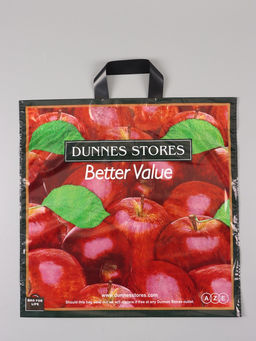 Цена за 25 шт. Пакет "Яблоко", полиэтиленовый с петлевой ручкой, 45 х 45 + 3 см, 60 мкм