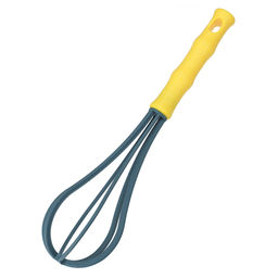Венчик для тефлоновой посуды пластмассовый "Фестиваль" 28х6х6см, цвет - желто-синий (Китай)