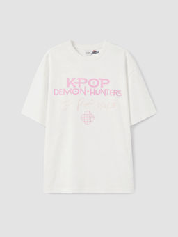 K-Pop Demon Hunters Bask?l? K?z ?ocuk Ti??rt