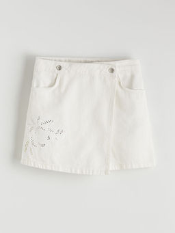 Ta?l? K?z ?ocuk Jean ?ort Etek