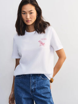 Футболка из хлопка с принтом ZR2605013411-1 / Zarina