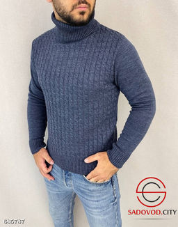 Свитер мужской с воротником стойка