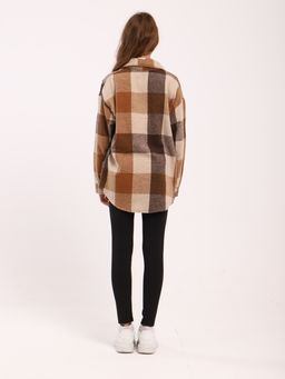 Рубашка Гранж коричневая клетка - Ладошки фото 18