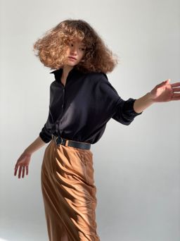 10846 Рубашка базовая чёрная - Martichelli фото 9