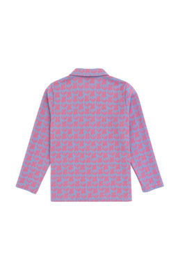 Темно-синий свитшот с воротником-поло для девочек Неожиданная скидка в корзине