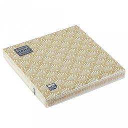 Салфетки бумажные "Bouquet Home Collection Classic" 33х33см, 3-х слойные, 20 штук в упаковке, 100% целлюлоза, "Золотой веер" (Россия)