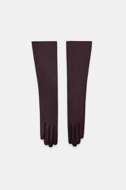 100% LEATHER LONG GLOVES - Zara фото 3