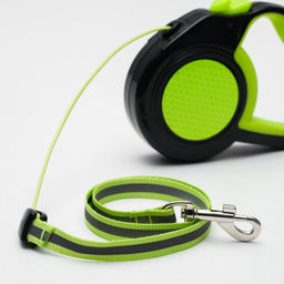 Рулетка Пижон светоотражающая, 3 м, до 15 кг, трос, прорезиненная ручка, зелёная  фото 4