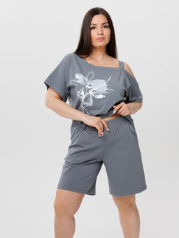 Костюм женский К-237 (кулирка с лайкрой) Зелёная - Elenatex фото 20