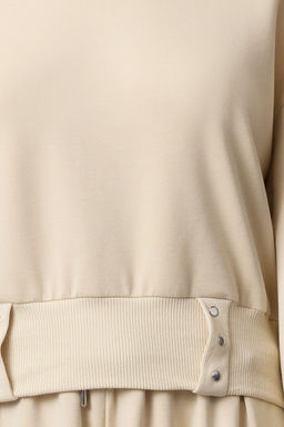 Trendyolmilla Siyah C?tc?tl? Relaxed/Rahat Kal?p Crop Kal?n Orme Sweatshirt TWOAW25SW00160 фото 3