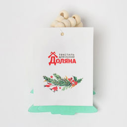 Цена за 2 шт. Набор новогодних колец для салфеток, 2 штуки «Ёлочка», зелёный, 6×7 см, дерево