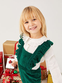 Bebe Yaka Uzun Kollu K?z Bebek G?mlek