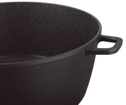 818-002 Кастрюля 4,5л с крышкой 24см в под.уп.(х6)Алюминий - Lenardi фото 2