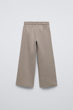 TEXT PRINT WIDE-LEG PLUSH TROUSERS - Zara фото 12