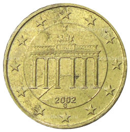 Монета 10 евроцентов 2002 года G Германия